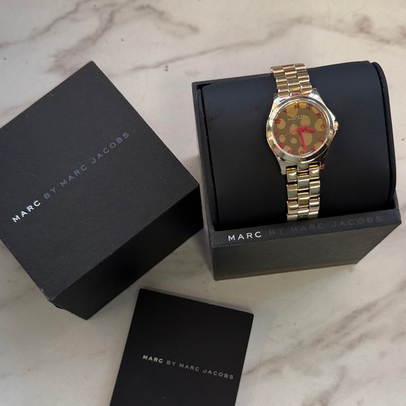 Marc By Marc Jacobs Gold and Red Watch - Picture 6 of 8